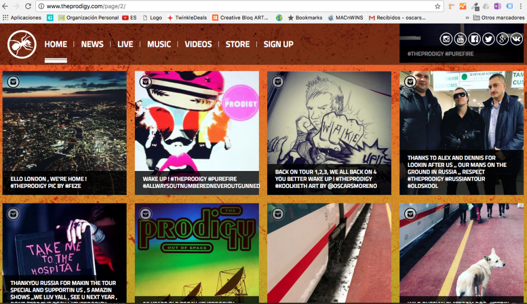 Post on The Prodigy Website